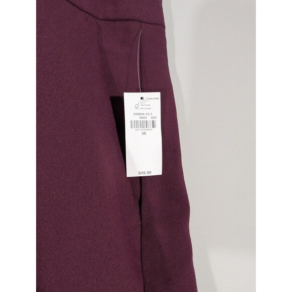 Old Navy Womens Cherry Bark Taylor Wide Leg Pants Sz 3X Workwear Office Business - Picture 7 of 9